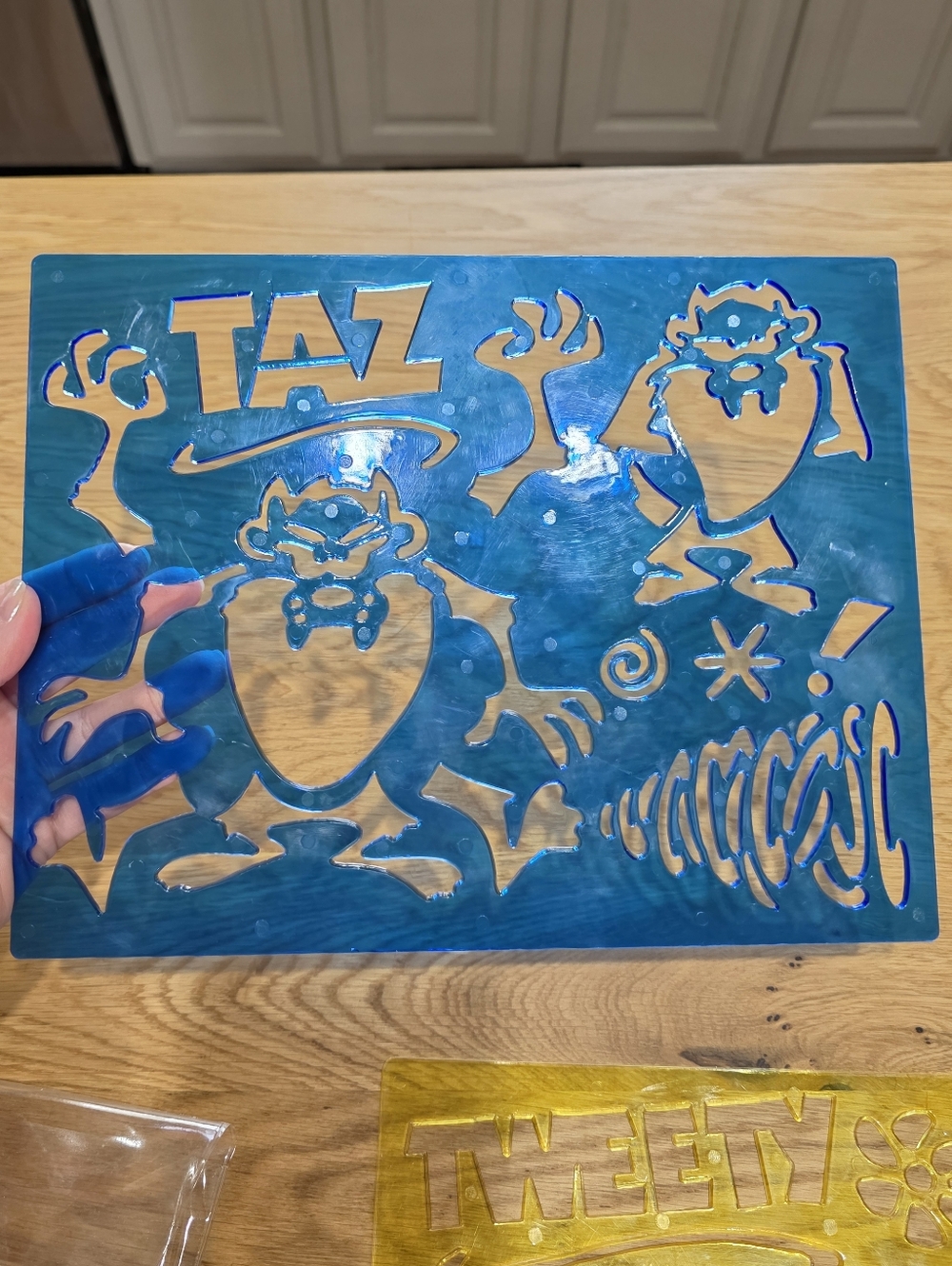 Tasmanian Devil And Tweety Bird Stencil
